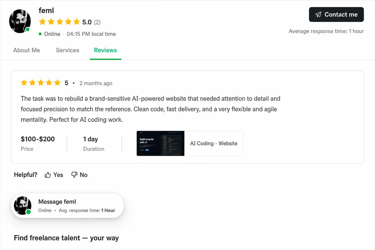 Fiverr client proof